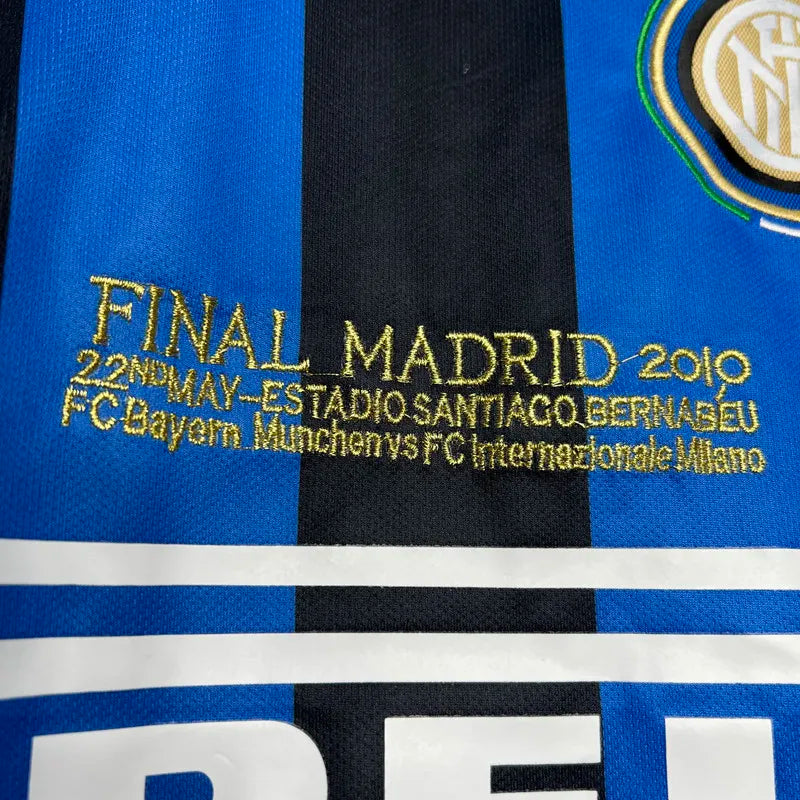 Inter Milan 09/10 Home Champions Retro Soccer Jersey Short Sleeve