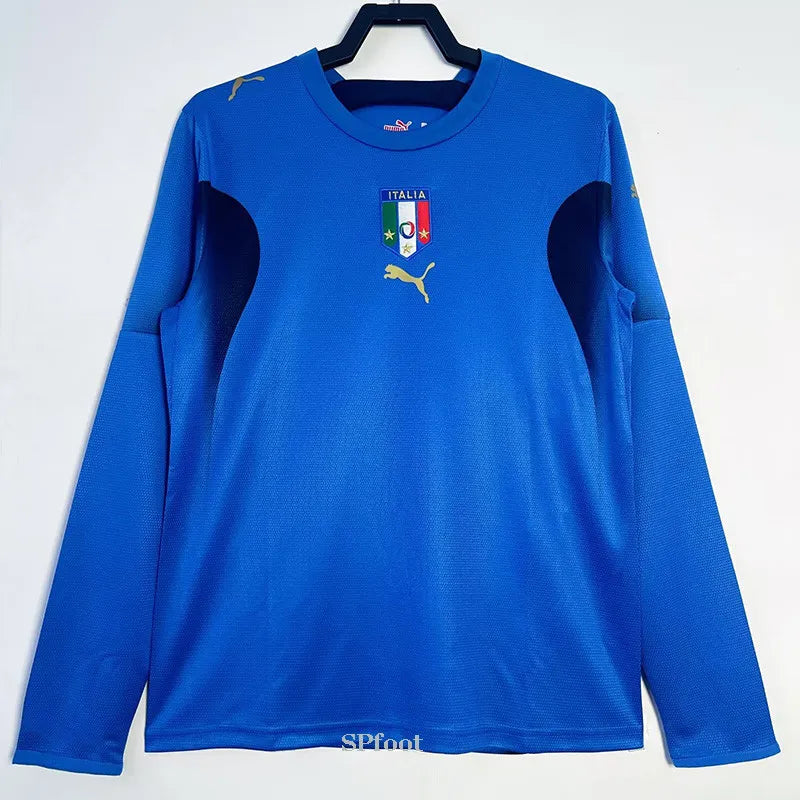 Italy 2006 Home Retro Soccer Jersey Long Sleeve