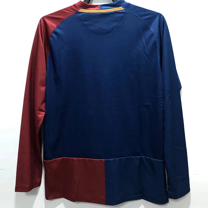 Barcelona 08/09 Home Champions Retro Soccer Jersey Long Sleeve
