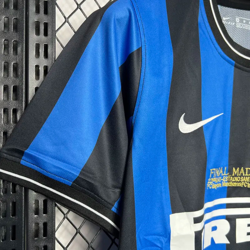 Inter Milan 09/10 Home Champions Retro Soccer Jersey Short Sleeve