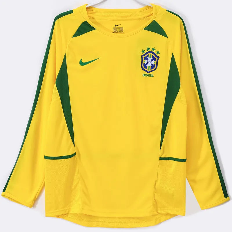 Brazil 2002 Home Jersey Long Sleeve