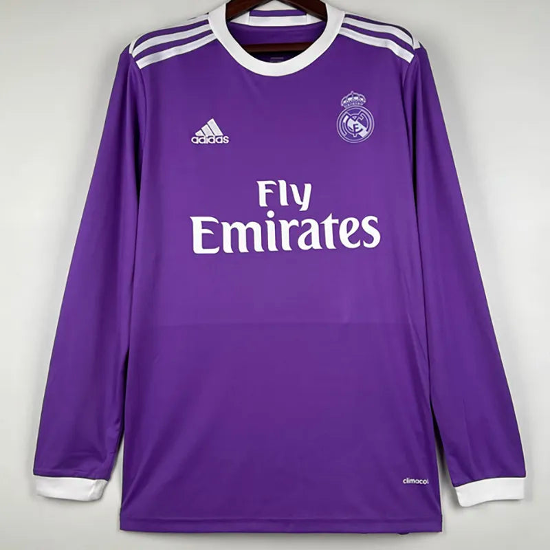 Real Madrid 16/17 AwayChampions Retro Soccer Jersey Long Sleeve