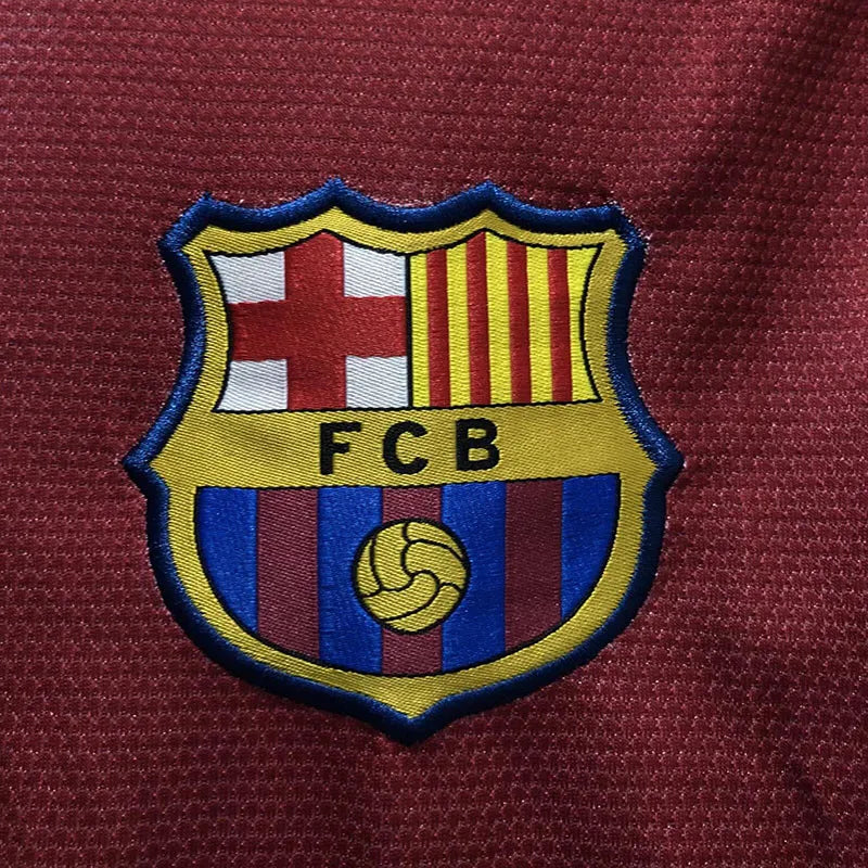 Barcelona 08/09 Home Champions Retro Soccer Jersey Short Sleeve