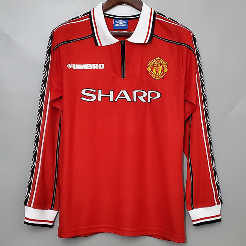 Man United 1998-1999 Home Long Sleeve Jersey