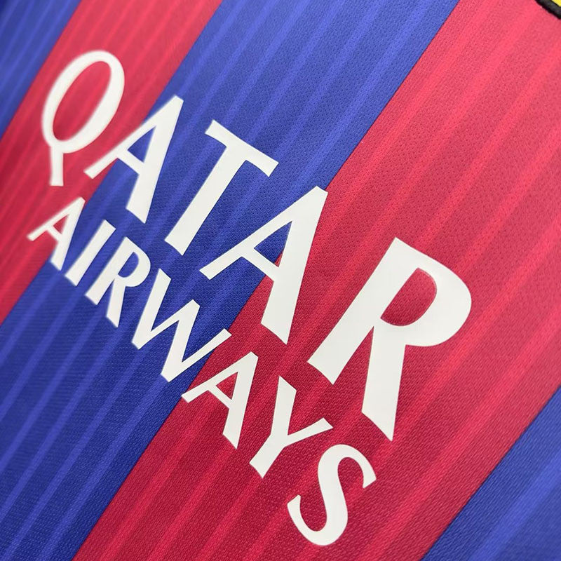 Barcelona 16/17 Home Champions Retro Soccer Jersey