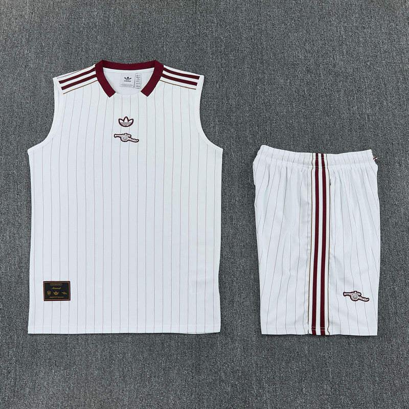 Arsenal White Tank Top & Shorts