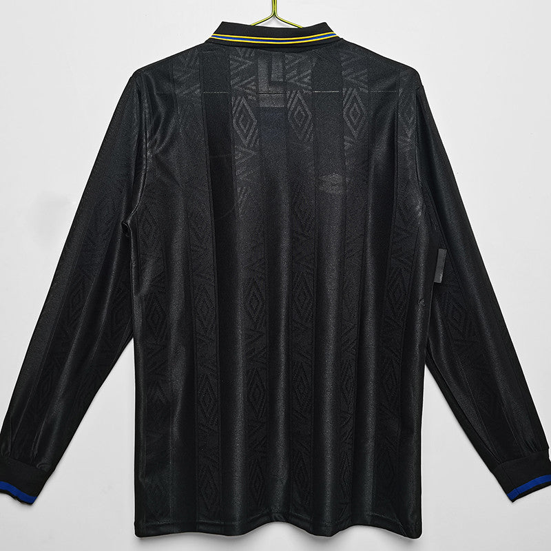 Man United 1993-1994 Away Black Jersey Long Sleeve