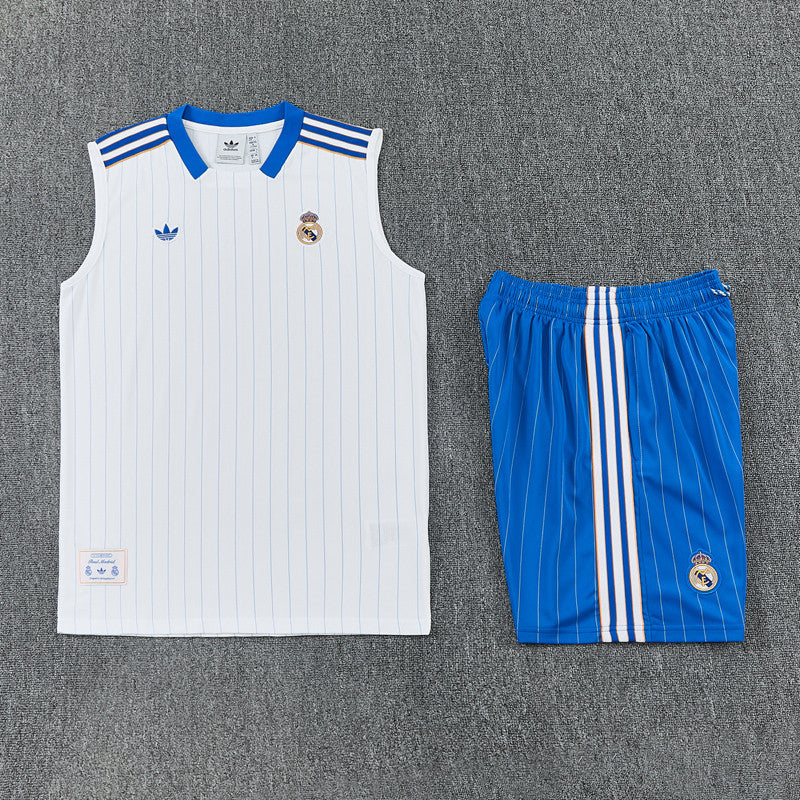 Real Madrid White Tank Top & Shorts
