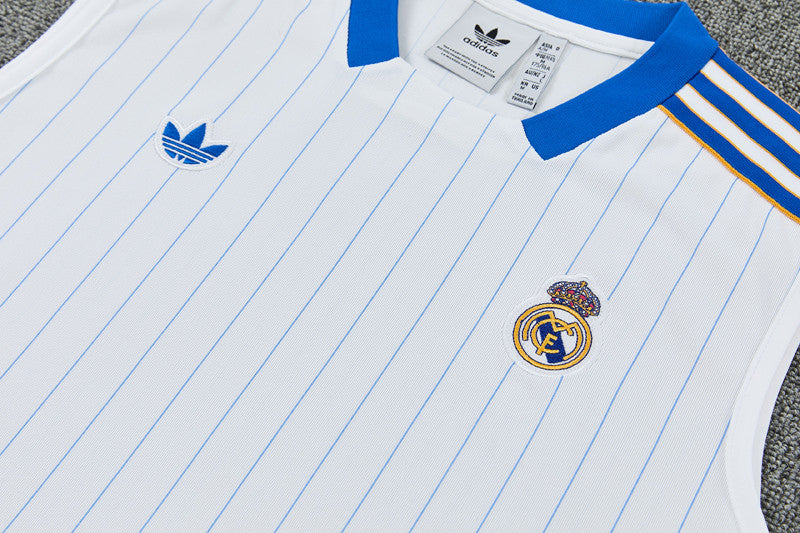 Real Madrid White Tank Top & Shorts
