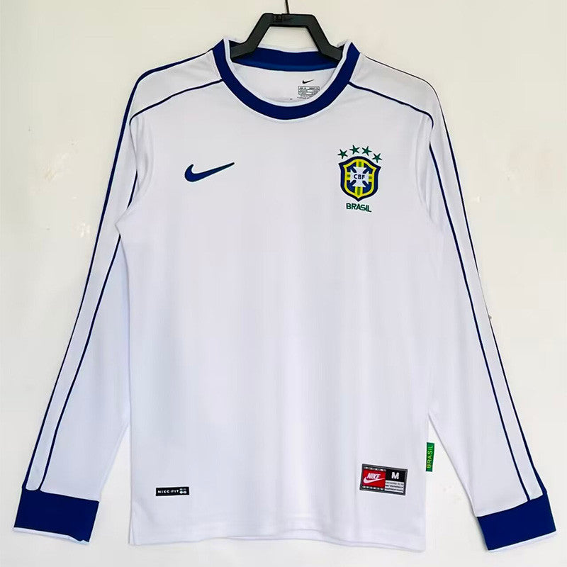Brazil 1998 White Jersey Long Sleeve