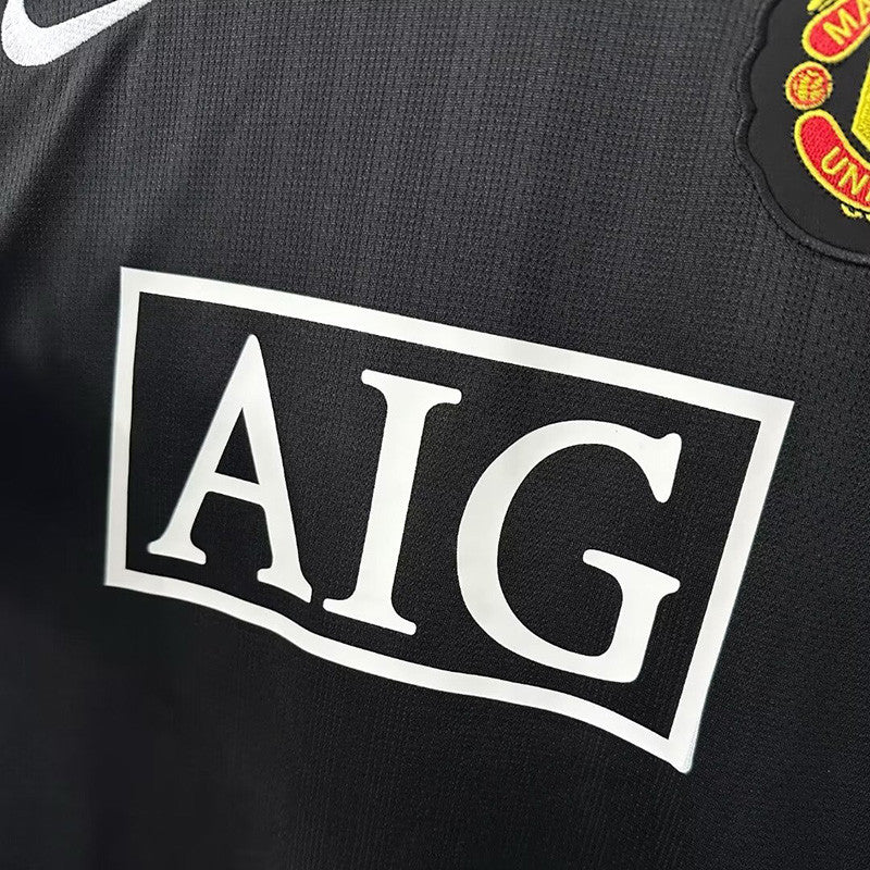 Man United 2007-2008 Away Black Jersey