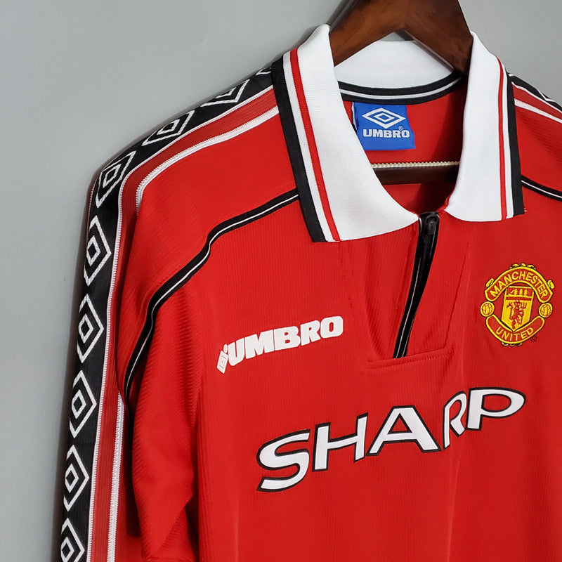 Man United 1998-1999 Home Long Sleeve Jersey