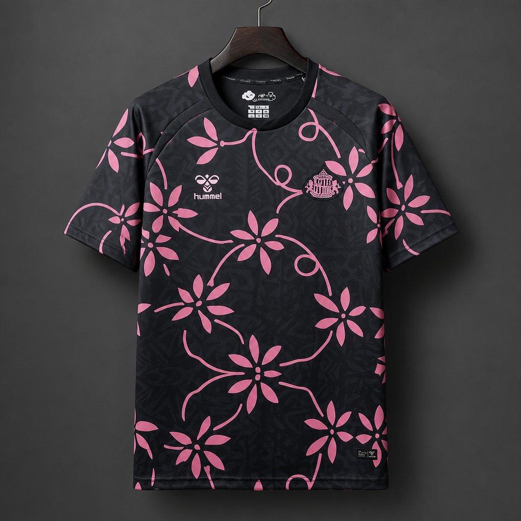 26/27 Sunderland AFC Away Black with Pink training Jersey