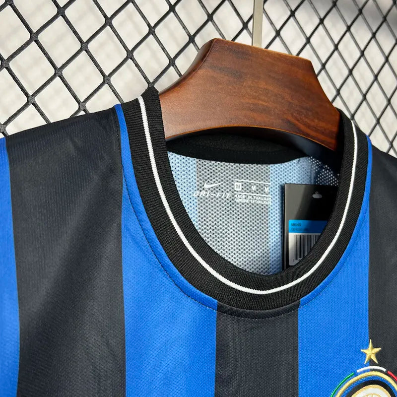 Inter Milan 09/10 Home Champions Retro Soccer Jersey Short Sleeve