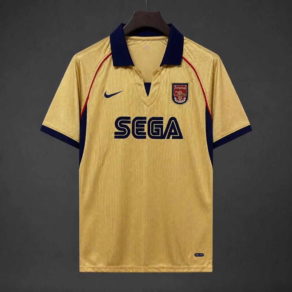 Arsenal Vintage 2001/02 Remake Gold Away Jersey