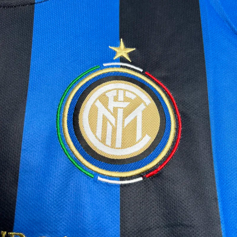 Inter Milan 09/10 Home Champions Retro Soccer Jersey Short Sleeve